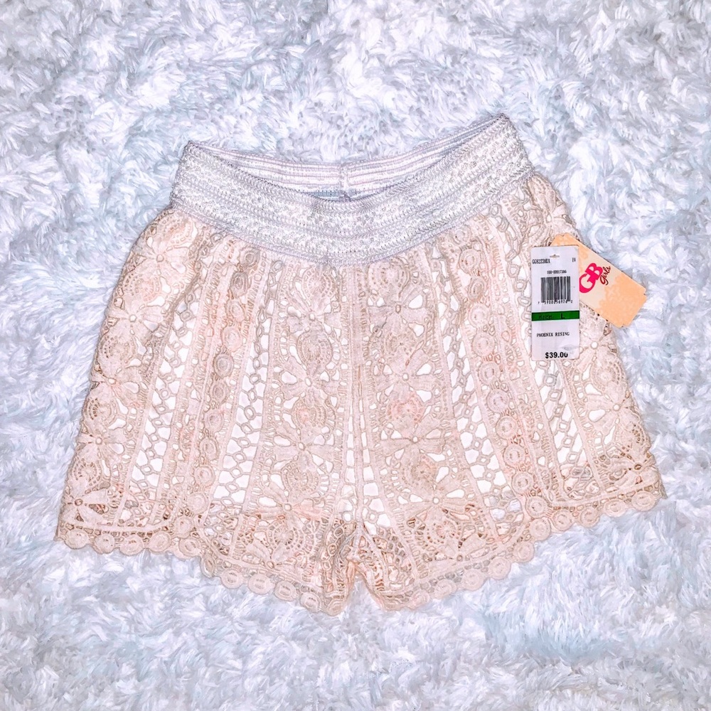 NWT Gianni Bini High Waist Crochet shorts